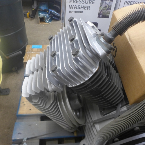 5262 - A sample BKV50 v-shaped twin valve belt driven compressor pump* This lot is subject to VAT