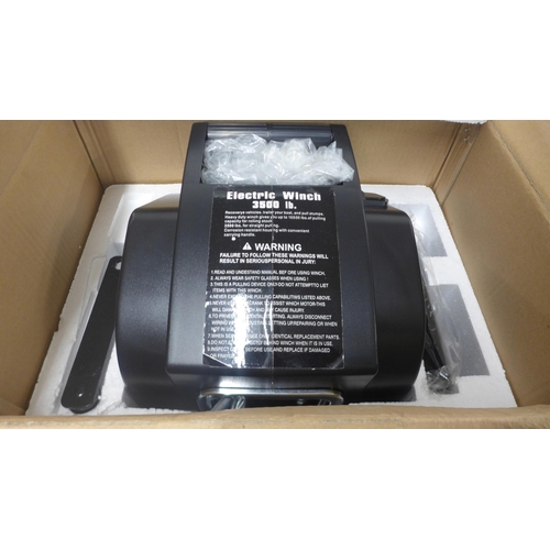 5280 - A boxed sample JH3500 12V 3500lbs capacity boat/trailer electric winch * This lot is subject to VAT
