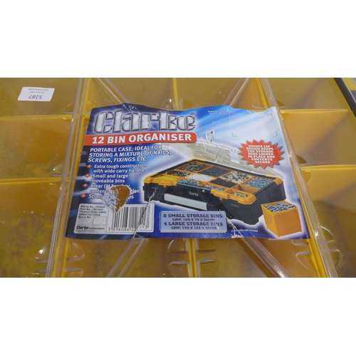 5287 - Two sample Clarke CHT643 12 bin organiser trays* This lot is subject to VAT
