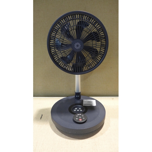 6030 - NSA folding stand fan with remote and a Singing Machine portable karaoke machine with two microphone... 