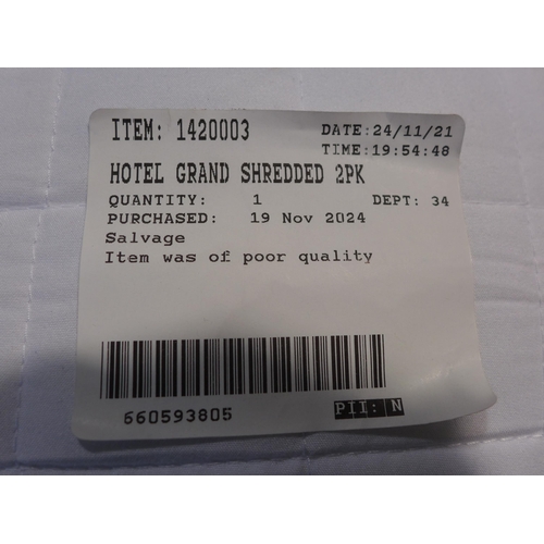 6034 - Two Hotel Grand shredded memory foam pillows (351-197) *This lot is subject to VAT