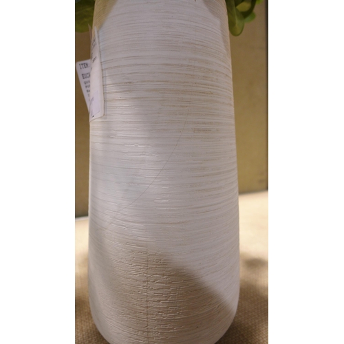 6041 - Eucalyptus in white vase (damaged) (351-185) *This lot is subject to VAT