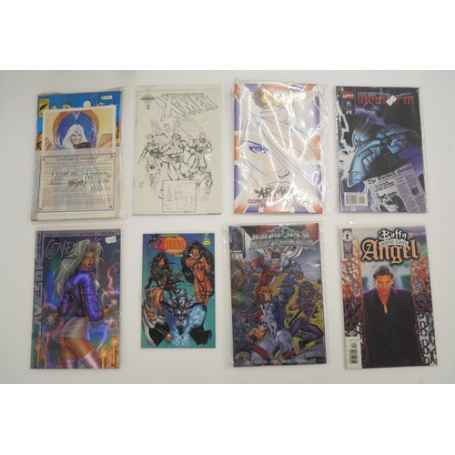 2072 - Fourteen comics, Top Cow Tomb Raider, X-Men, The Coven, Buffy, etc., eight with autographs including... 