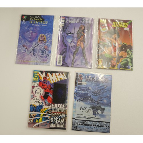 2072 - Fourteen comics, Top Cow Tomb Raider, X-Men, The Coven, Buffy, etc., eight with autographs including... 