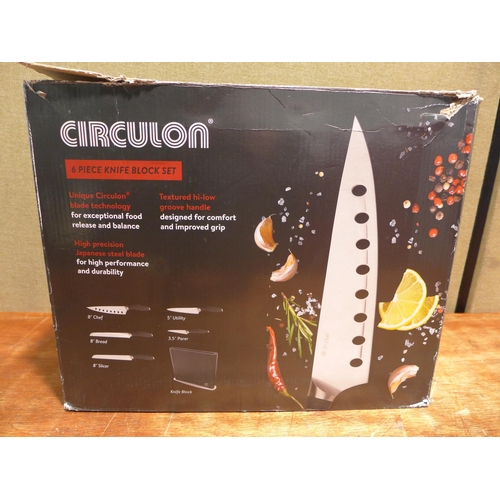 6056 - Circulon 6pc knife block (351-35) *This lot is subject to VAT