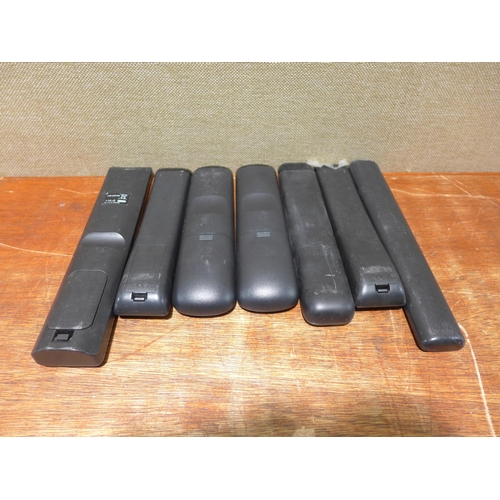 6122 - Seven various television remotes: Four TCL, Two Sharp and a JVC *This lot is subject to VAT