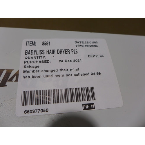 6136 - Two Babyliss hair dryers  (352-186,463) *This lot is subject to VAT