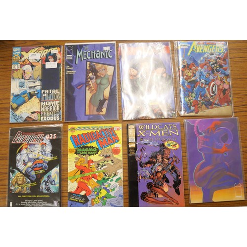 2092 - Twenty comics, X-Force, The Avengers,, The Mechanic, Marvel versus DC, Undertaker, Xena, DV8, Radioa... 