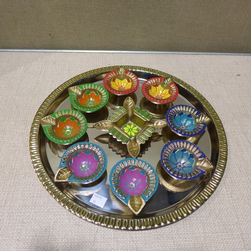 6172 - Diwali Diya 10 Piece Set (351-45) *This lot is subject to VAT