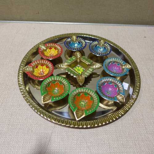 6173 - Diwali Diya 10 Piece Set (351-46) *This lot is subject to VAT