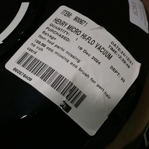 6283 - Henry Micro Hi-Flo vacuum cleaner, original RRP £139.99 + VAT (352-482) *This lot is subject to VAT