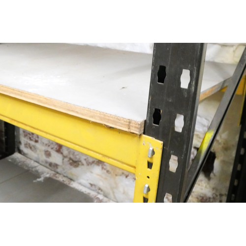 8001 - A Dexion heavy-duty pallet rack measuring 1.7m (H) x 1.95m (W) x 0.9m (D) with three reinforced 1