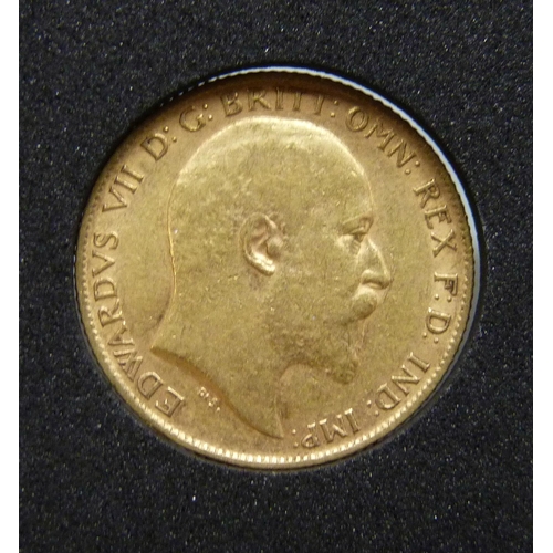 7206 - An Edward VII 1906 gold half sovereign