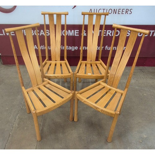 65 - A set of four Ercol Blonde ash Saville dining chairs