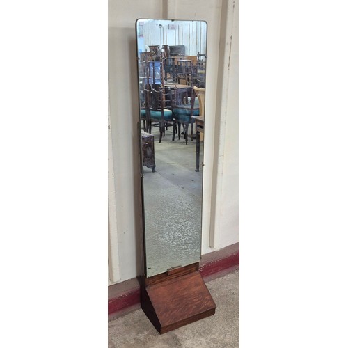 73 - A teak cheval mirror