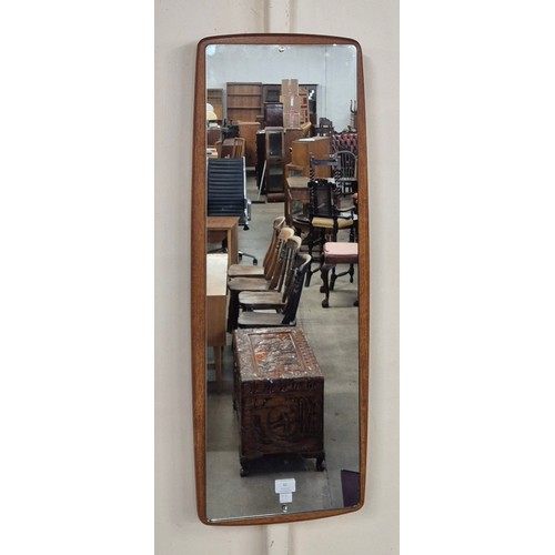 82 - A teak rectangular framed mirror