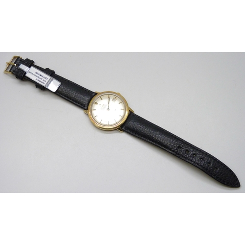 7179 - A 1964 18ct gold Dennison cased Omega Constellation wristwatch with original period Omega buckle on ... 