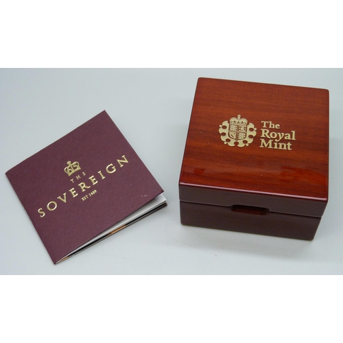 7195 - The Royal Mint The Quarter-Sovereign 2018 Gold Proof Coin No.1293, with certificate and box