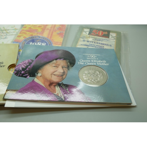 7221 - Coins; Eleven Royal Mint commemorative coin sets