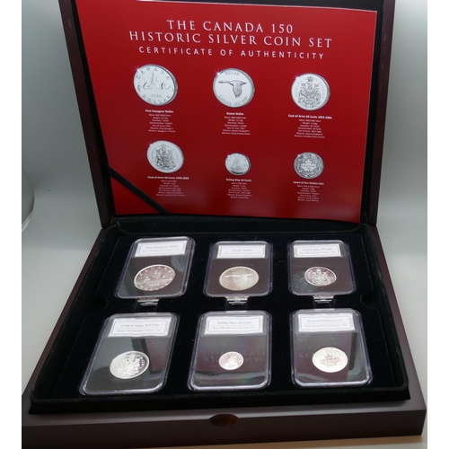 7231 - Coins; The Canada 150 Historic Silver coin set