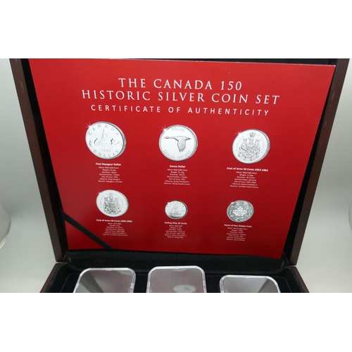 7231 - Coins; The Canada 150 Historic Silver coin set