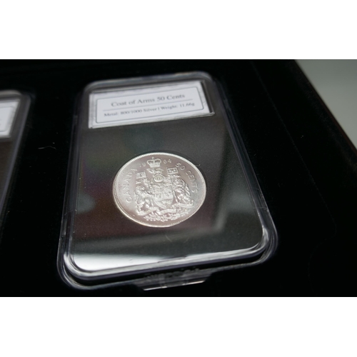 7231 - Coins; The Canada 150 Historic Silver coin set