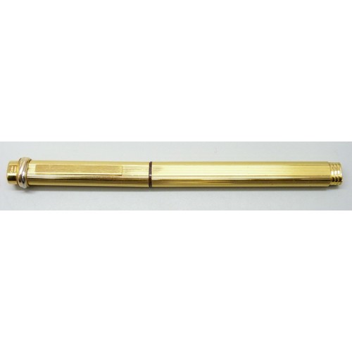 7150A - A Must de Cartier gold plated ballpoint pen, 629789, boxed