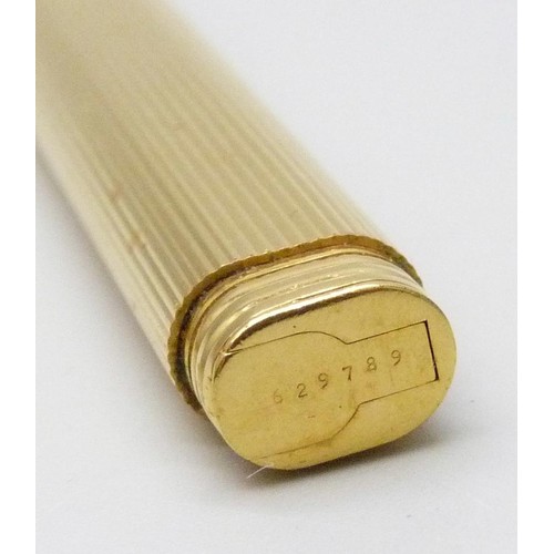 7150A - A Must de Cartier gold plated ballpoint pen, 629789, boxed