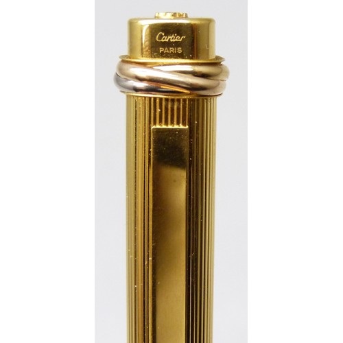 7150A - A Must de Cartier gold plated ballpoint pen, 629789, boxed