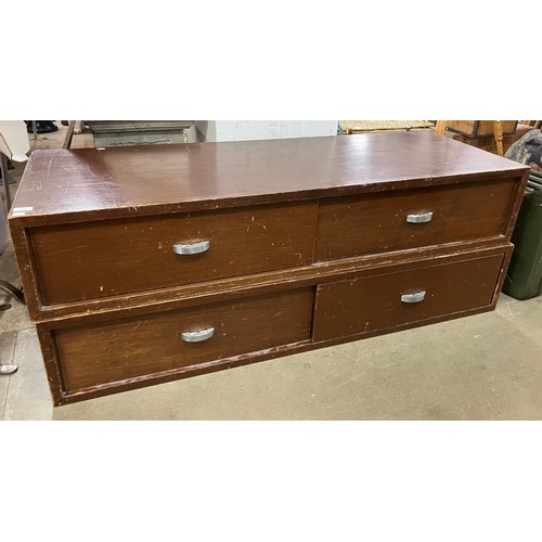 242 - A mahogany plan chest