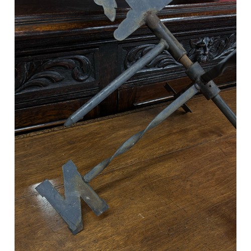 2194 - A horse and jockey weather vane, 78cm