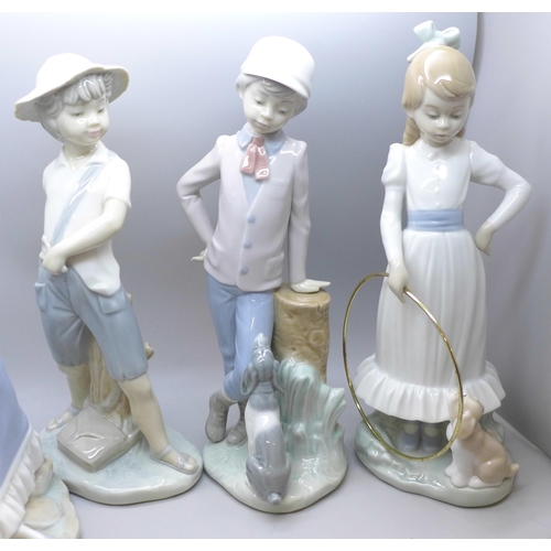 2002 - Collection of five porcelain Nao by Lladro figures