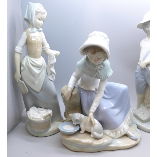 2002 - Collection of five porcelain Nao by Lladro figures