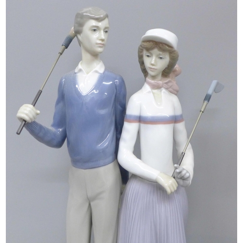 2006 - A Lladro figure group, two golfers, 32cm