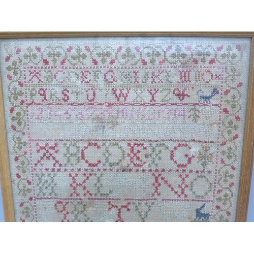 2007 - A George III sampler by Mary Stevenson, 1819, frame 32cm wide