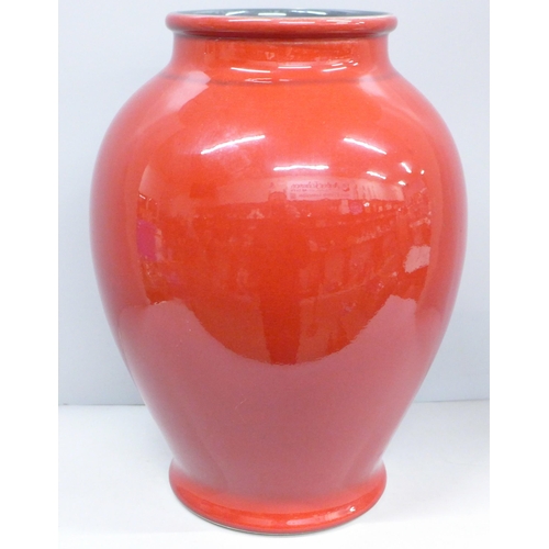 2010 - A Poole Pottery baluster vase, Odyssey pattern, designed by Alan Clarke, 34.5cm