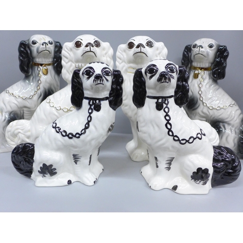 2012 - Three pairs of Staffordshire spaniels