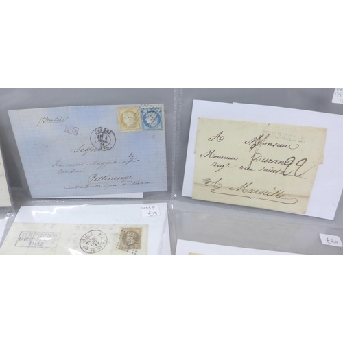 2030 - Stamps; French postal history, 23 items