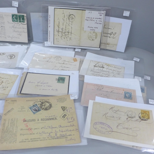 2030 - Stamps; French postal history, 23 items