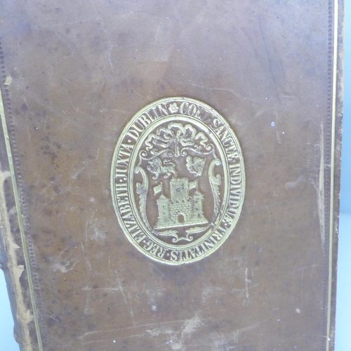 2036 - One volume; The Work’s of William Paley, D.D., published by Thomas Nelson, 1847, in original leather... 