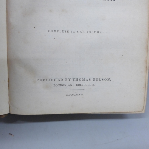 2036 - One volume; The Work’s of William Paley, D.D., published by Thomas Nelson, 1847, in original leather... 