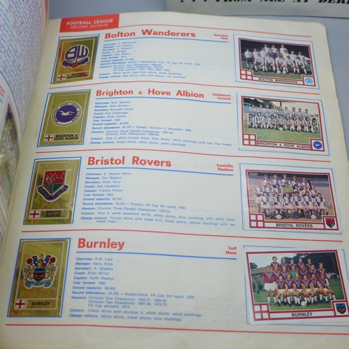 2047 - A Panini Football 78 sticker album, Derby County memorabilia, 3x Roy McFarland autographs from the 1... 