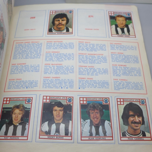 2047 - A Panini Football 78 sticker album, Derby County memorabilia, 3x Roy McFarland autographs from the 1... 