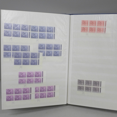 2064 - Stamps; an album of pre and post decimal Machin cylinder blocks