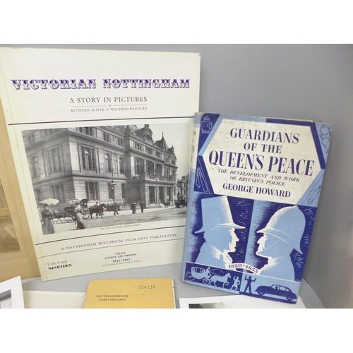 2066 - The Police service related ephemera; including Nottingham constabulary, photographs, books, etc.