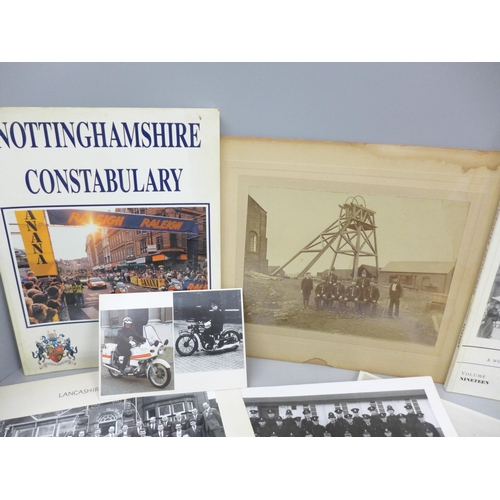 2066 - The Police service related ephemera; including Nottingham constabulary, photographs, books, etc.