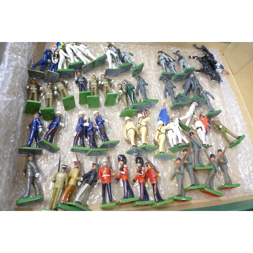 2068 - A large collection of Britain's metal figures, approximately 95