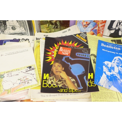 2072 - The Beatles; a collection of fanzines including The Write Thing and Beatles Now