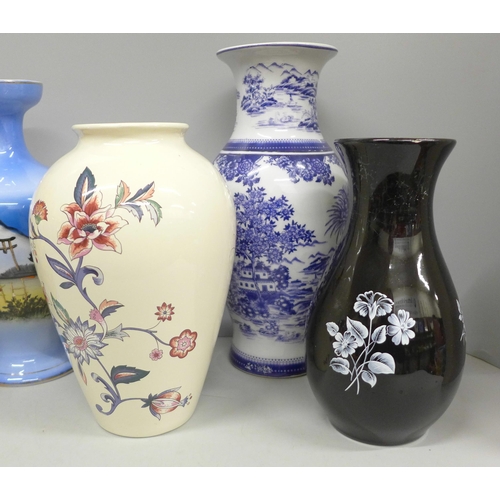 2098 - A collection of six vases including Wade