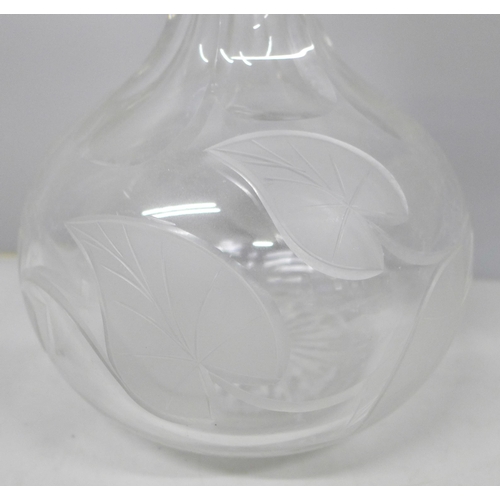 2110 - An Edwardian glass decanter with original stopper